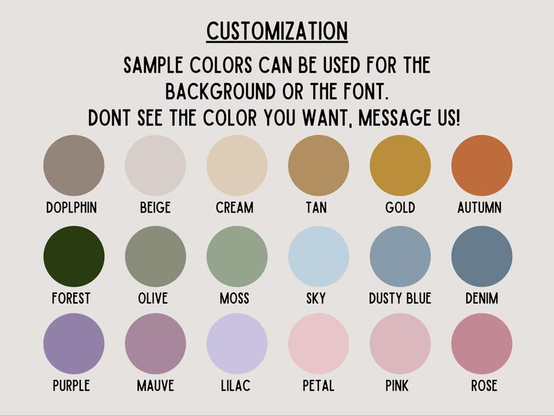 custom colors