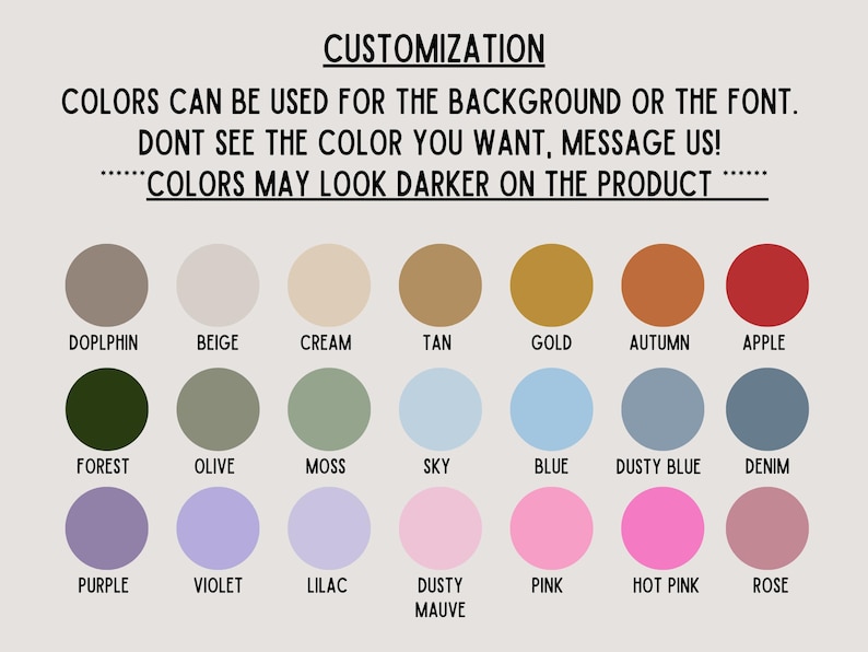 custom colors