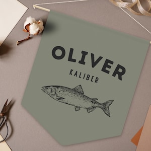 Fishing Name Banner Boy Name Sign Fishing Nursery Decor Name Sign Boys Room Name Banner Custom Outdoor Nursery Decor Flag Boy Name Gift Idea