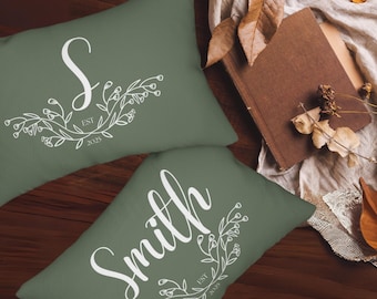 Custom Name Pillow Personalized Anniversary Gift Custom Wedding Gift Housewarming Personalized Throw Pillow Last Name Gift Idea Wedding