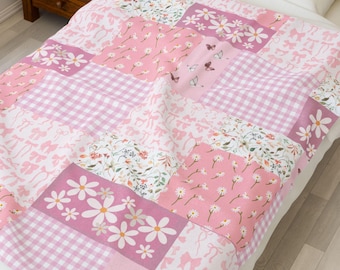 Girl Baby Blanket Gift Custom Baby Blanket Girl Nursery Decor Vintage Floral Blanket Girl Baby Shower Gift Blanket Kids Blanket Custom Gift