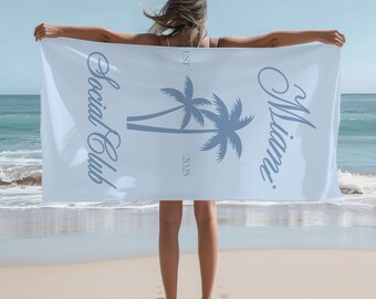Custom Vacation Beach Towel Bachelorette Trip Gift Custom Destination Beach Towel Bridesmaid Gift Idea Custom Beach Towel Girls Trip Towel