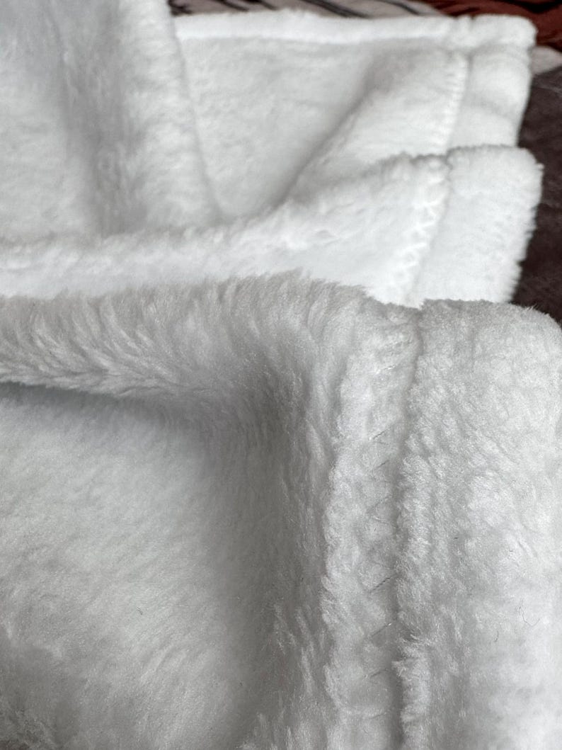 solid white backing super soft anti pill fleece