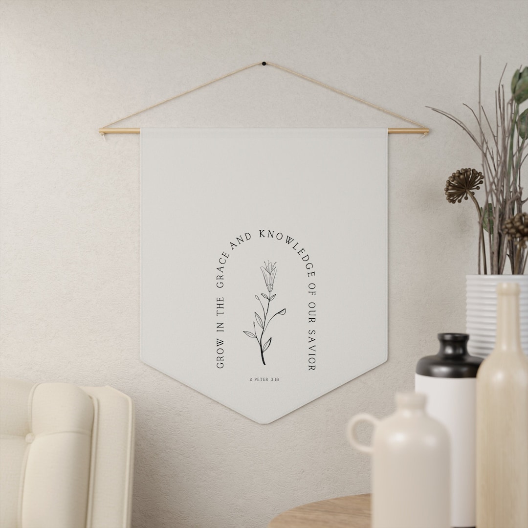 Bible Verse Banner Botanical Illustration Motivational Banner With ...