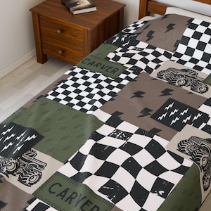 Monster truck blanket custom name blanket personalized monster truck gift idea toddler boy gift. This soft custom bedding features a fun monster truck design with your child’s name for a unique keepsake. Perfect for boys who love trucks, this personalized blanket adds playful style to monster truck room decor while keeping kids cozy. A thoughtful custom gift for birthdays, holidays, or special occasions, this blanket is both practical and exciting for little truck lovers.