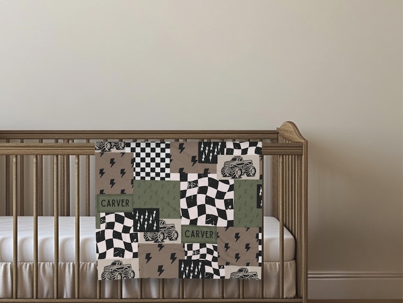 Monster truck blanket custom name blanket personalized monster truck gift idea toddler boy gift. This soft custom bedding features a fun monster truck design with your child’s name for a unique keepsake. Perfect for boys who love trucks, this personalized blanket adds playful style to monster truck room decor while keeping kids cozy. A thoughtful custom gift for birthdays, holidays, or special occasions, this blanket is both practical and exciting for little truck lovers.