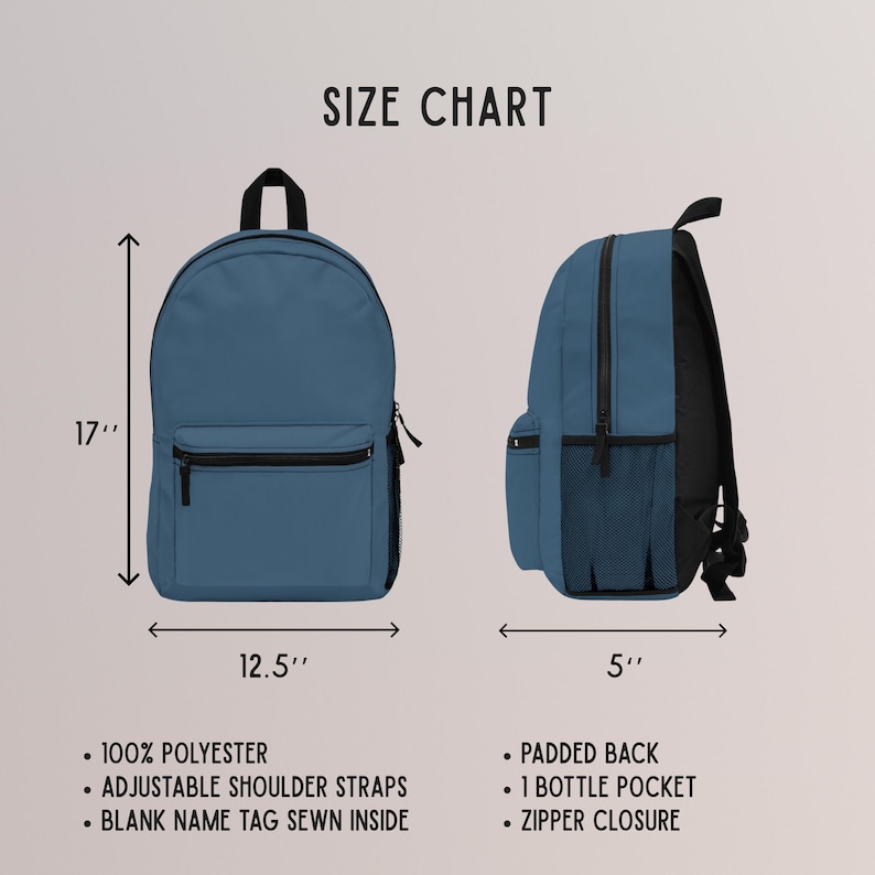 size chart and details