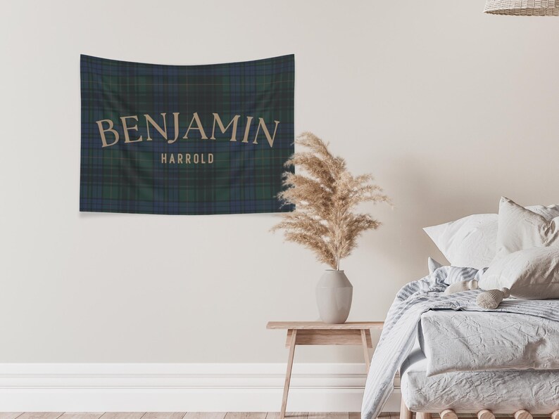 Polo bear name banner featuring a personalized name with a vintage polo teddy design. This preppy bear nursery decor doubles as a plaid name sign and polo bear nursery decor for a classic boy nursery or toddler room. Perfect as a boy name sign and vintage polo teddy nursery baby gift, this custom banner adds timeless charm to baby rooms, preppy nurseries, and traditional nursery decor themes.