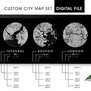 Set Stadt Karte zum ausdrucken, Hallo, werde ich tun, Verlobte Verheiratet, Unsere Geschichte So Far, Digitale Karte, Geschenk für Paar, PDF-Karte