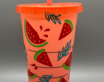 Fruits, Fun Characters, Balloon Animals Cold Drink Tumbler Color-Changing, Decorated around Cup, Wrap