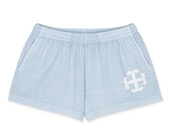 Saint Mary’s College French Cross | Women's garment-dyed shorts | Belle Yeah Designs