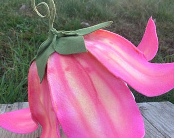 Flower Fairy Hat Pink and Yellow Lily Fairycore Fairy Costume