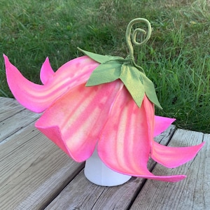 Flower fairy hat pink and yellow lily fairycore fairy costume renaissance faire