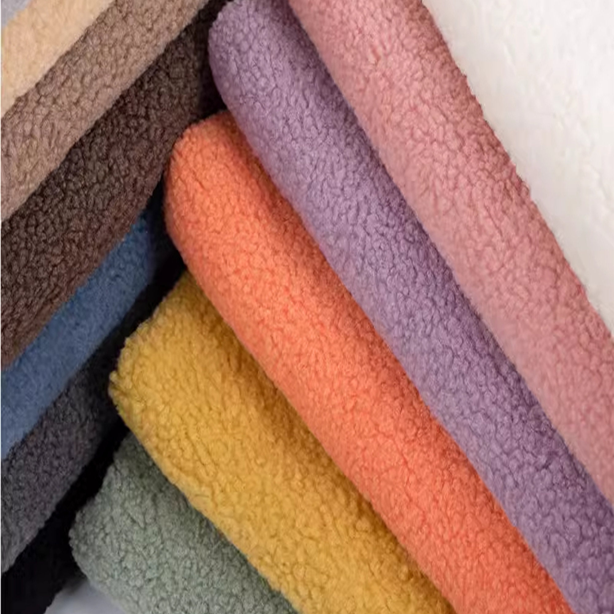 Sherpa Fleece Fabric Super Soft Stretch Material Home Decor Upholstery  Dressmaking 64/165 Cm Wide GREY 