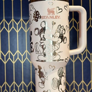 Disney Love Tumbler - Mickey and Minnie Embracing by the Castle