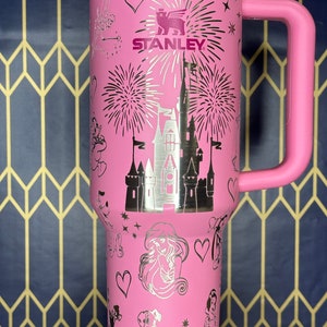 Disney Characters Full Wrap Engraved Tumbler - Sip in the Magic of Disney!