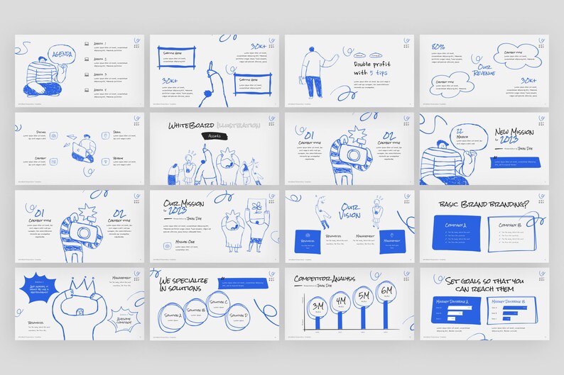 Doodle Powerpoint Template: Hand-drawn Presentation Slides (digital ...
