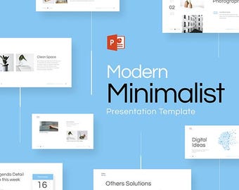 Modern Minimalist PowerPoint Template | Pitch Deck, Business Strategy Slides