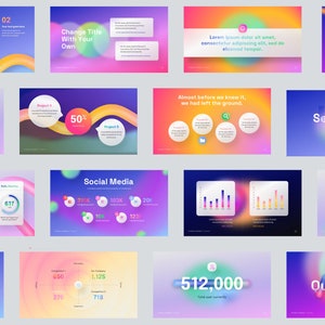 PowerPoint Template, Modern Gradient Presentation Design, Pitch Deck | Visual Communication | Creative Slides | Professional Template image 5