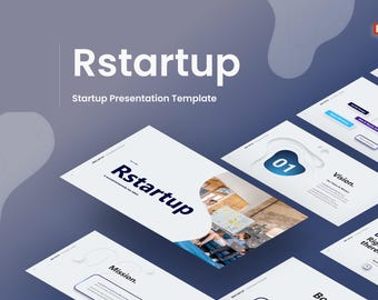 Startup Pitch Deck Template, Modern Business Presentation Slides (Canva PowerPoint)