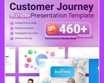Customer Journey Bundle PowerPoint Template | Business Pitch Deck, Corporate Slides, Modern Design, Financial Report, Keynote Compatible