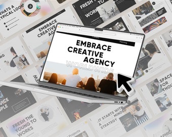 PowerPoint de entreprise commerciale pour agences de création | Conception de présentation moderne Neuscope et diapositives inspirantes