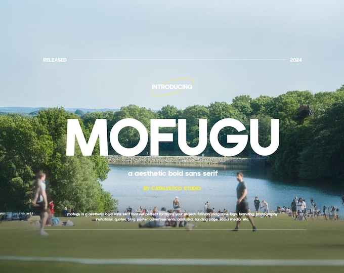 Featured listing image: Mofugu - Sans Serif Font, Professional Typography Collection for Designers, Digital Art and Branding Essentials