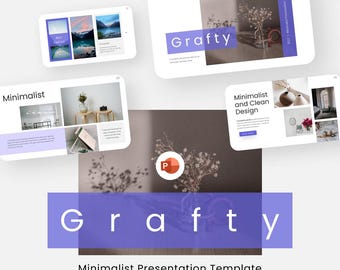 Minimalist PowerPoint Template, Modern Interior Design, Architecture Portfolio (Editable Slides)