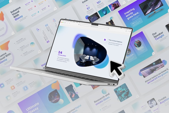 Overlay Glass PowerPoint Template for Creative Business Presentations & Professional Slide Design