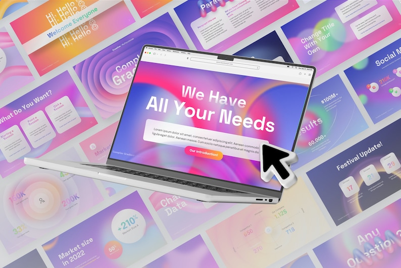 PowerPoint Template, Modern Gradient Presentation Design, Pitch Deck | Visual Communication | Creative Slides | Professional Template image 3