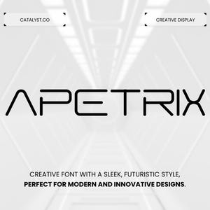 Apetrix Prime - Futuristische Displayschrift | Schlanke Sci-Fi Typografie für Branding, UI und Digitale Designs
