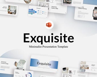 Minimalist PowerPoint Presentation Template, Clean Modern Business Slides (Canva Editable)