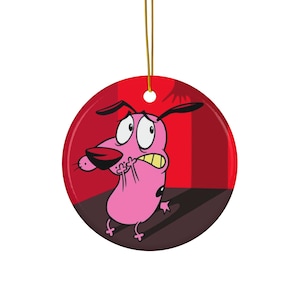 Courage the Cowardly Dog Schaduwverschrikker keramisch ornament, 4 vormen