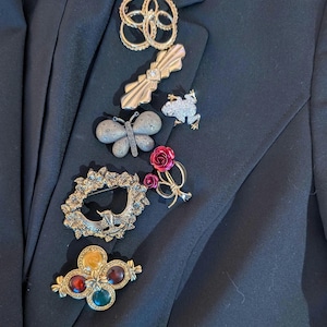 Vintage brooches in various styles