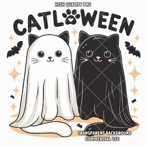 Black Cat Halloween Png, Ghost Cat Png, Halloween Png, Halloween Cat Shirt, Fall Png, Retro Halloween Png,Spooky Season Png,Funny Halloween