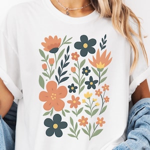 Floral Cottagecore PNG, Spring Flowers Sublimation Design, Botanical Digital Download File, Summer Flower Nature Design for Shirt for Mug