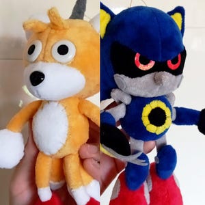 Custom hand made Classic Metal Sonic and Tails Doll plush