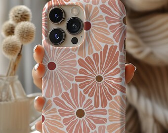 Trendy iPhone Case Retro Floral Pink Pastel Phone Case for iphone 15 14 13 12 11 Pro Max Phone Case iPhone Mini Plus Cover Style Gifts
