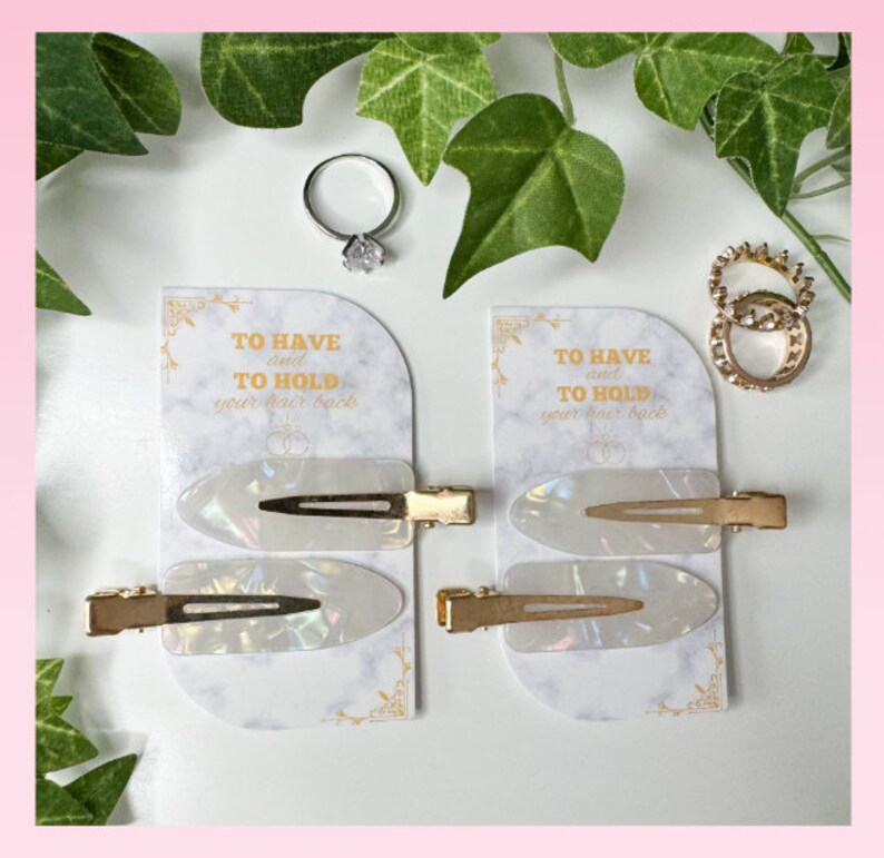 To Have and to Hold Your Hair Back Bridesmaid Gift Proposal Box Hair Clips / Bachelorette Party