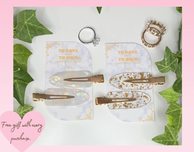 To Have and to Hold Your Hair Back Bridesmaid Gift Proposal Box Hair Clips / Bachelorette Party