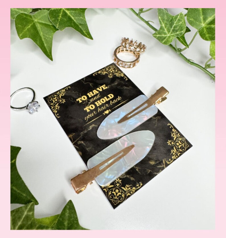 To Have and to Hold Your Hair Back Bridesmaid Gift Proposal Box Hair Clips / Bachelorette Party