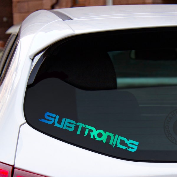 Subtronics Text Only EDM DJ Logo Vinyl Car Laptop Custom Decal / Sticker