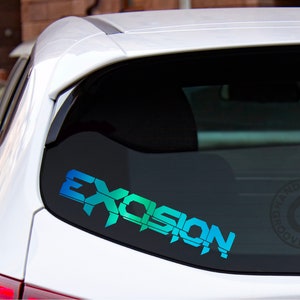 Excision Full Text EDM DJ Logo Vinyl Car Laptop Custom Decal / Sticker