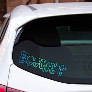 Boogie T Outline EDM DJ Logo Vinyl Car Laptop Custom Decal / Sticker