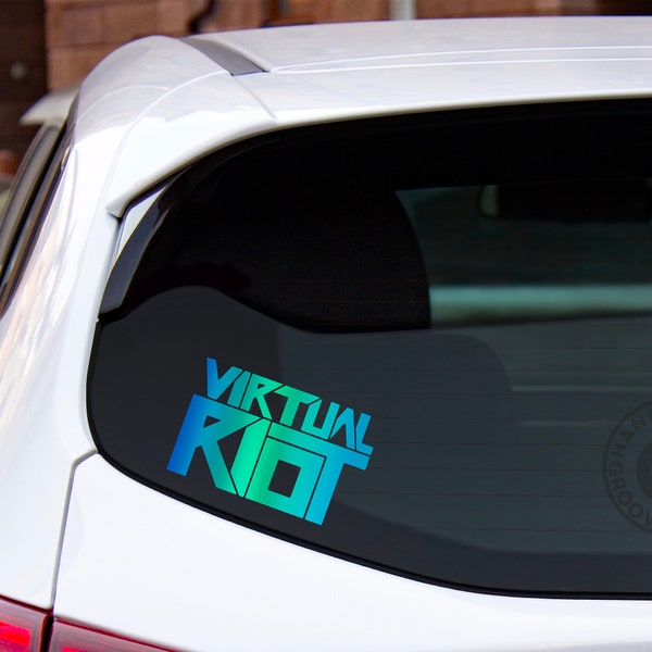 Virtual Riot Full Text EDM DJ Logo Vinyl Car Laptop Custom Decal / Sticker