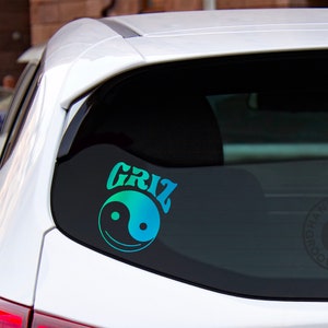 Griz Ying Yang Smiley Face EDM DJ Logo Vinyl Car Laptop Custom Decal / Sticker