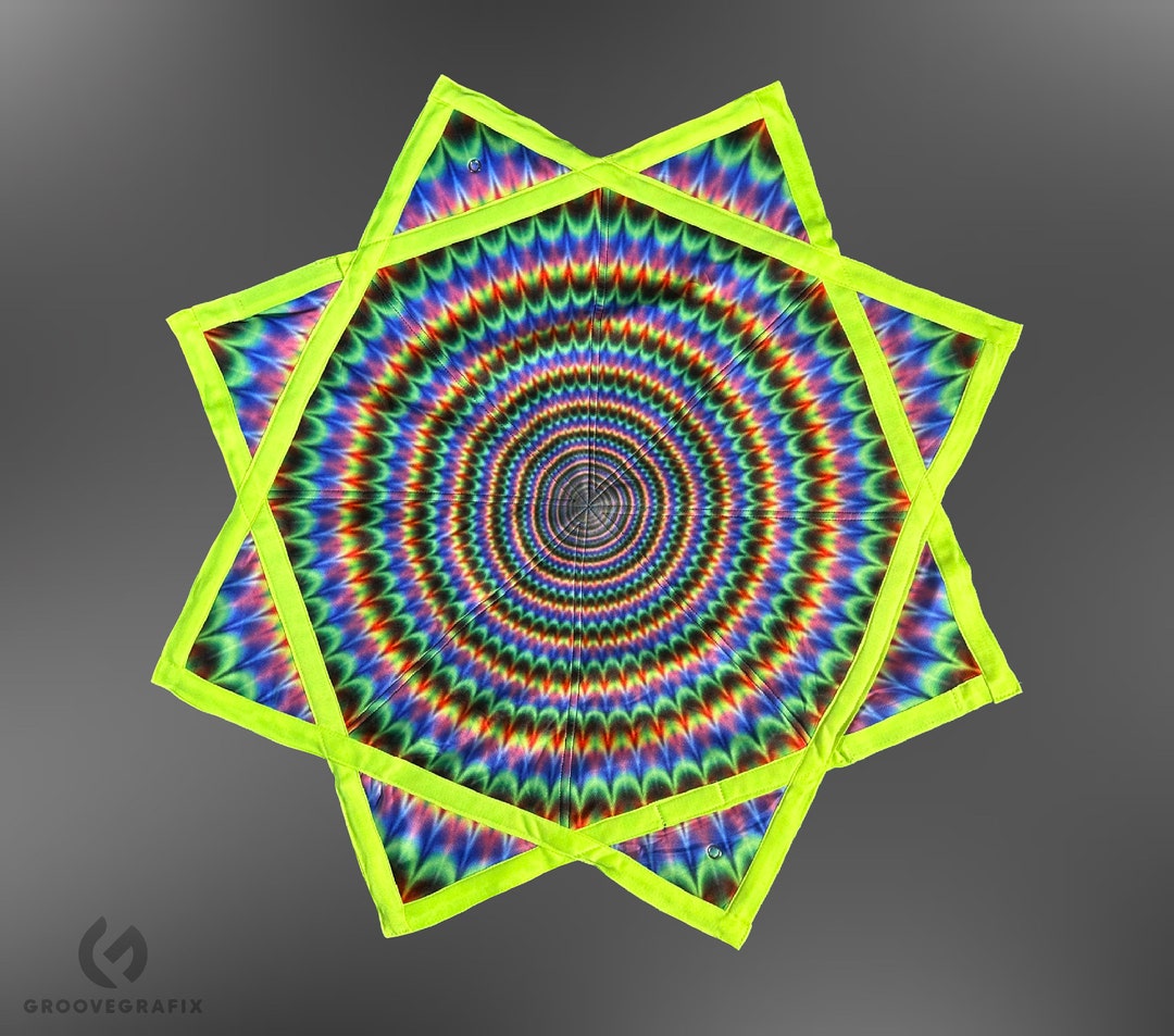 LED Light up Spinning Dapo Star / Flowstar Rave Flow Toy Battery