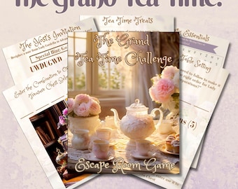 Imprimibles de escape room para fiestas de té: niñas de 8 a 12 años (descarga digital)