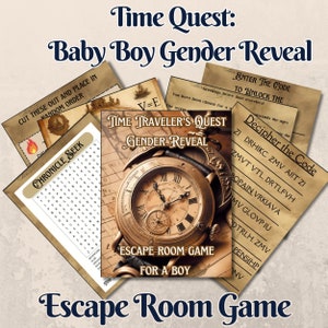 Escape Room: Time Quest Baby Boy Gender Reveal Game