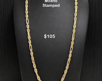 5mm 23” 14K Gold FILLED Milano Necklace (142)